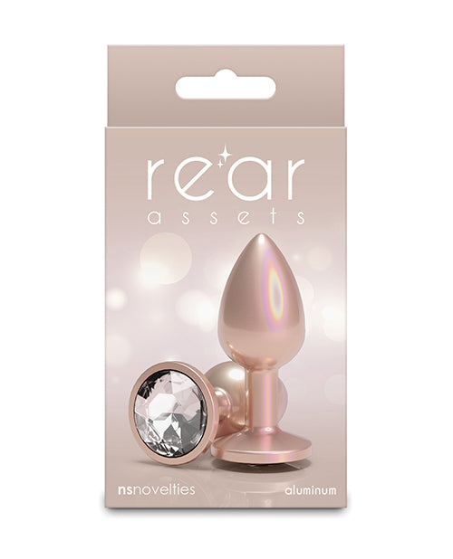 Rear Assets w/Clear Gem - Iridescent Champagne