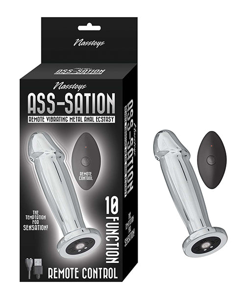 Ass - sation Remote Vibrating Metal Anal Ecstasy - Silver