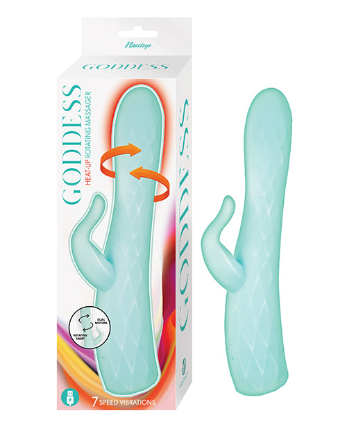 Goddess Heat - up & Rotating Vibrator - Aqua