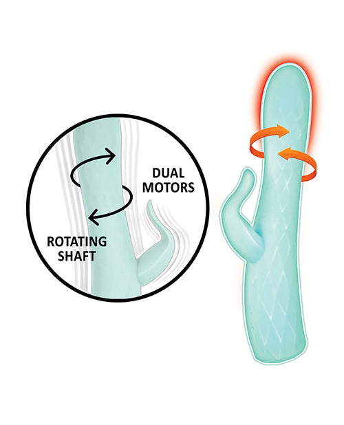 Goddess Heat - up & Rotating Vibrator - Aqua
