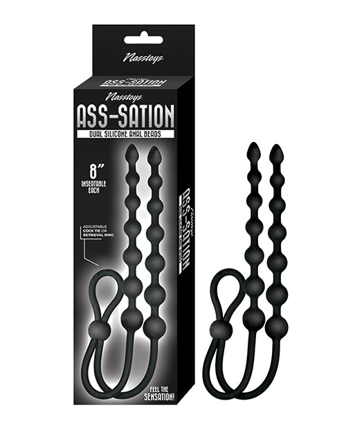 Ass - sation Dual - Ended Anal Beads - Black