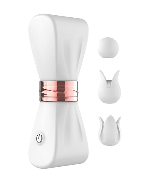 Gold Glam Tri - Tip Vibe - White