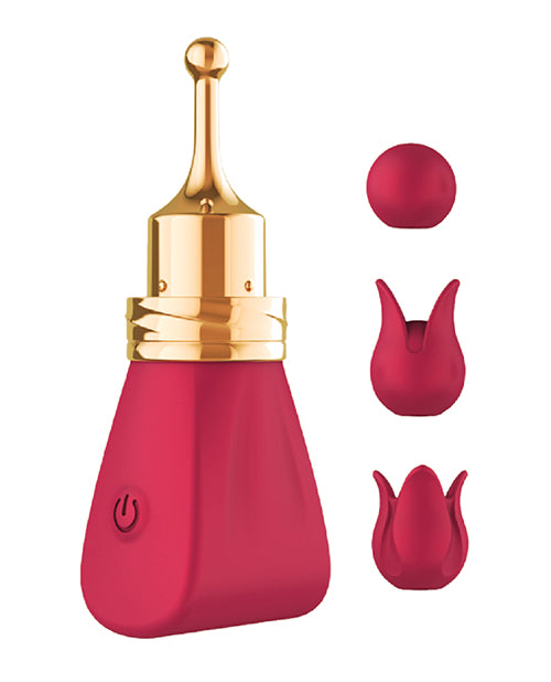 Gold Glam Tri - Tip Vibe - Red
