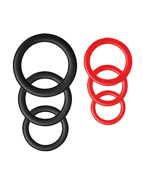 Nasstoys Silicone Ring Pack - Red/Black