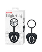 Tingle Ring Silicone Cock & Scrotum Ring - Black