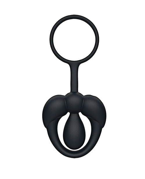 Tingle Ring Silicone Cock & Scrotum Ring - Black
