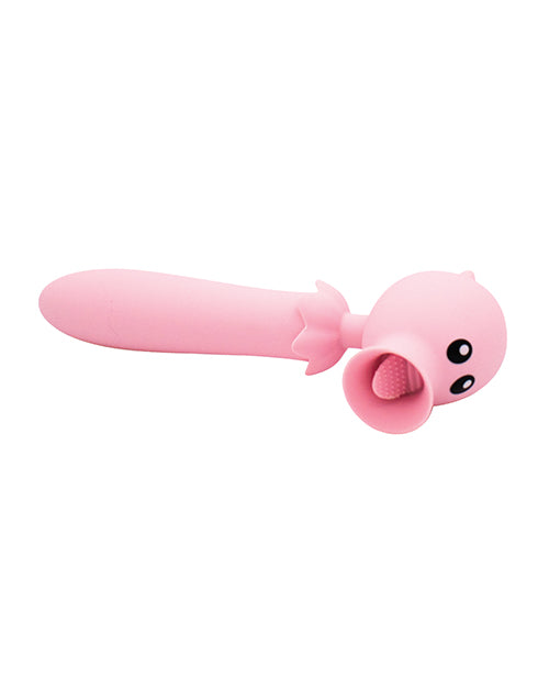 Natalie' Toy Box Lick n' Stick Clit Flicker & G - Spot Vibe - Pink