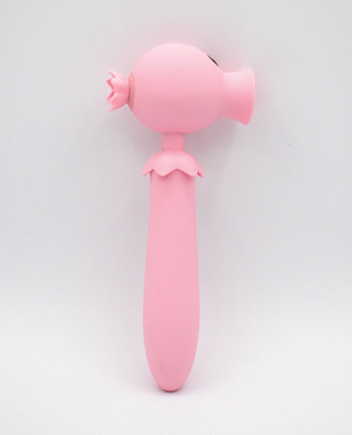 Natalie' Toy Box Lick n' Stick Clit Flicker & G - Spot Vibe - Pink