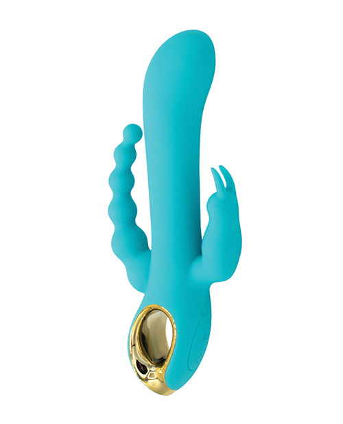 Natalie' Toy Box Mighty Magic Clit, G - Spot & Anal Vibrator - Aqua