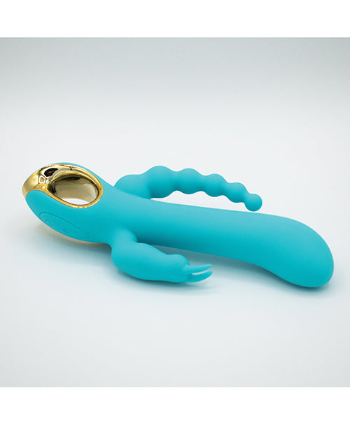 Natalie' Toy Box Mighty Magic Clit, G - Spot & Anal Vibrator - Aqua