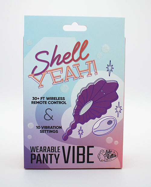 Natalie' Toy Box Shell Yeah! Remote Controlled Wearable Panty Vibrator - Purple