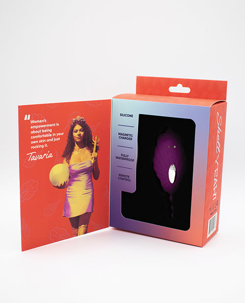 Natalie' Toy Box Shell Yeah! Remote Controlled Wearable Panty Vibrator - Purple