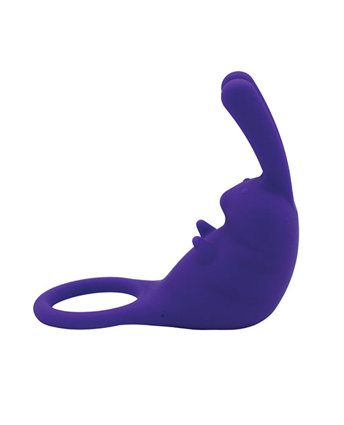 Natalie' Toy Box The Cock Hopper Cock Ring & Bullet Vibrator - Purple