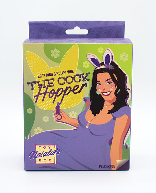 Natalie' Toy Box The Cock Hopper Cock Ring & Bullet Vibrator - Purple