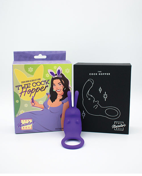 Natalie' Toy Box The Cock Hopper Cock Ring & Bullet Vibrator - Purple