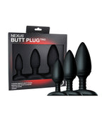Nexus Butt Plug Trio Set 3 Solid Silicone Butt Plugs