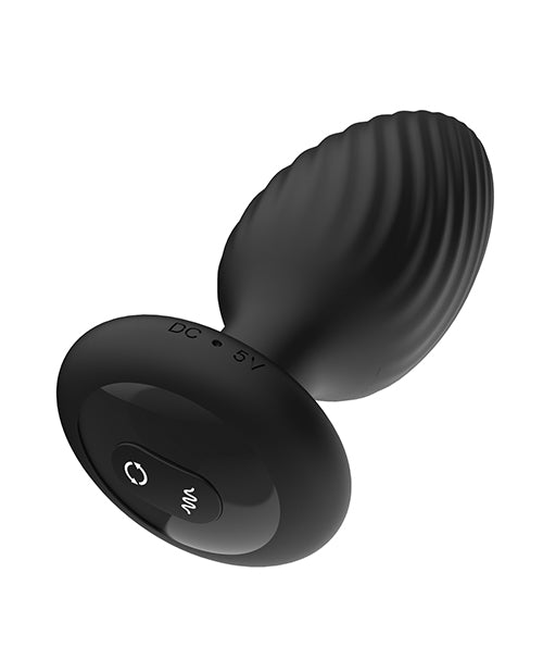 Nexus Tornado Rotating & Vibrating Butt Plug w/Remote - Black