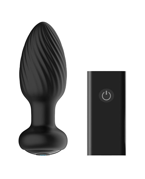 Nexus Tornado Rotating & Vibrating Butt Plug w/Remote - Black