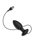 Nexus Tornado Rotating & Vibrating Butt Plug w/Remote - Black