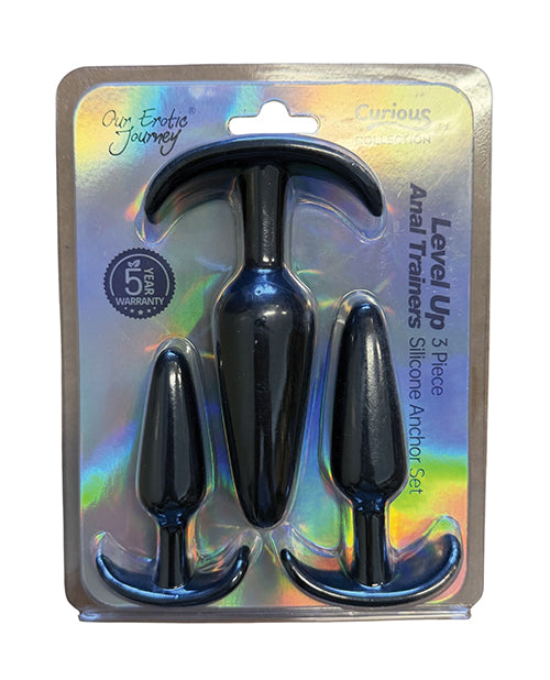 Curious Level Up Anal Trainers 3 pc Silicone Anchor Set