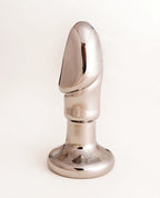 Cristal Black Opal Anal Glass Dildo Vibe - Gun Metal