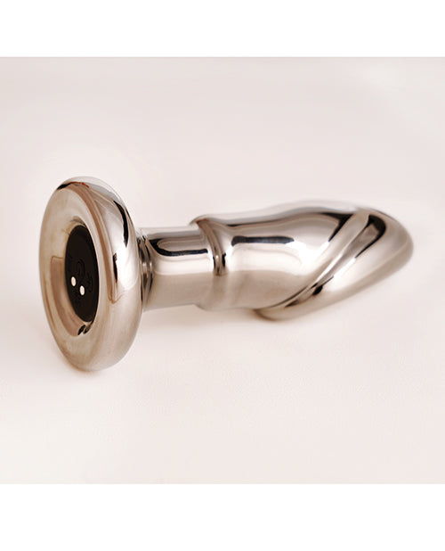 Cristal Black Opal Anal Glass Dildo Vibe - Gun Metal
