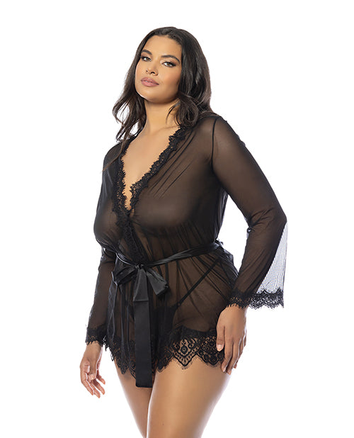 Provence Short Robe - Black