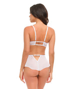 Elena Floral Embroidered 2 pc Set w/Skirted Bottom - White