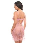 Beatriz Lace Babydoll w/Matching Panty - Pink