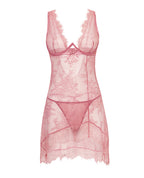 Beatriz Lace Babydoll w/Matching Panty - Pink