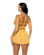 Hazel Peek - A - Boo Cup Babydoll w/G - String Panty - Yellow