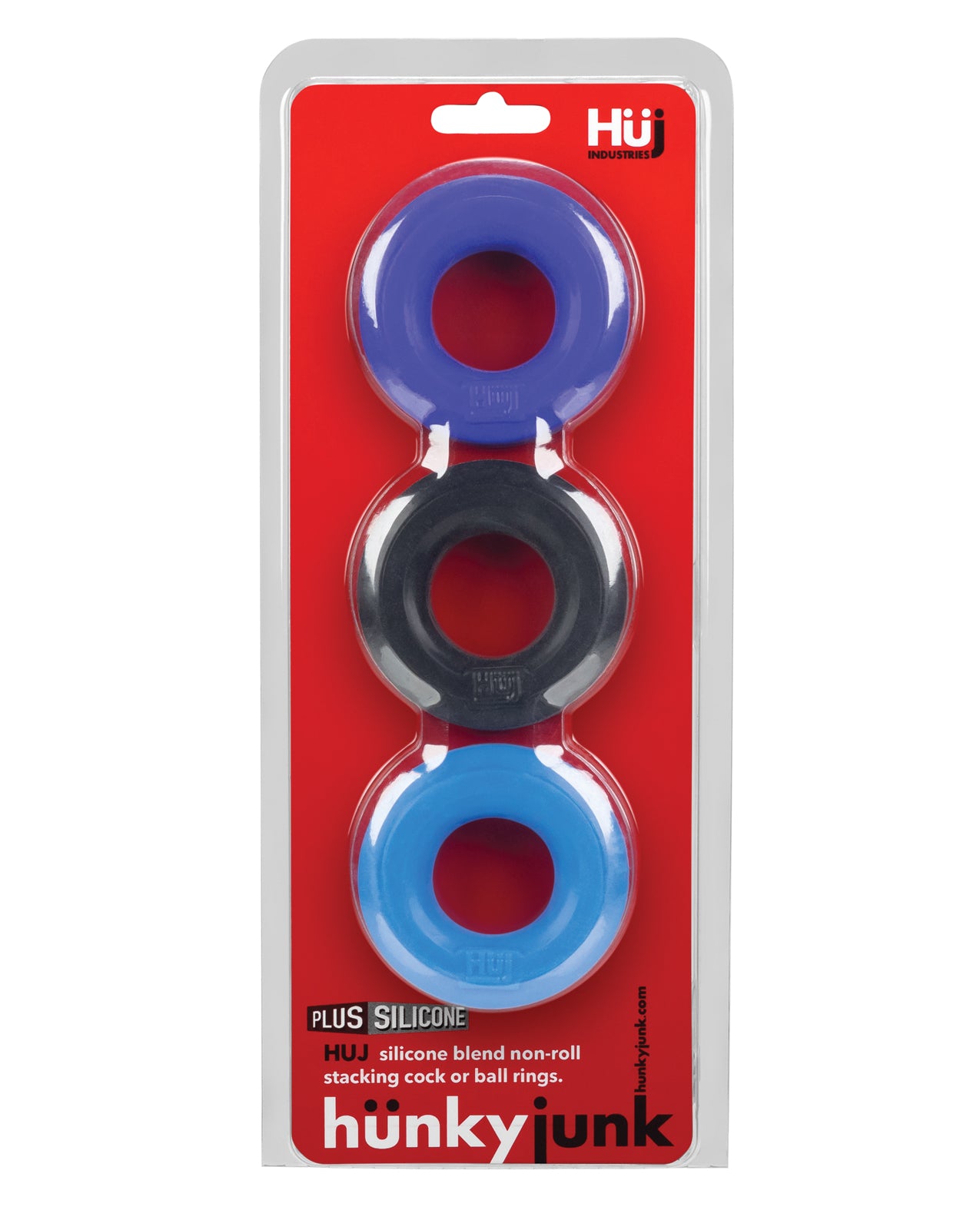 Hunky Junk C - Ring Multi Pack - Cobalt Pack of 3