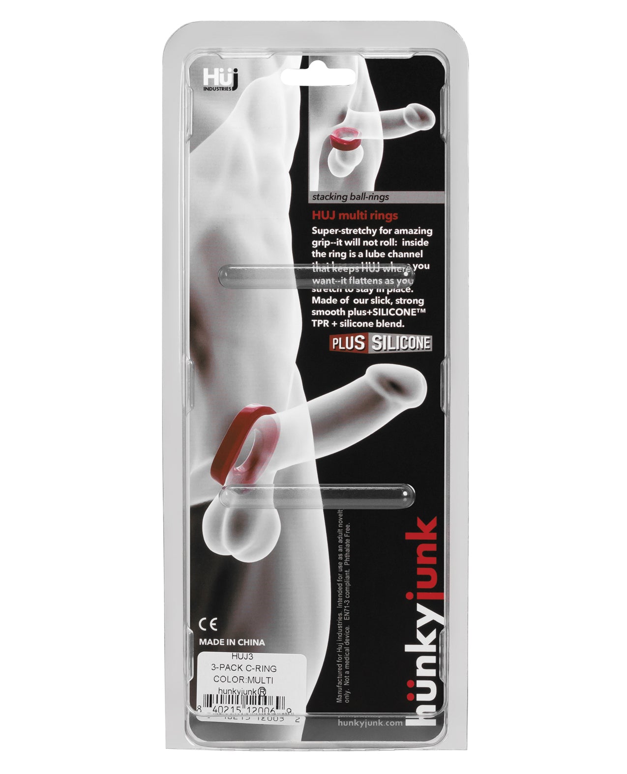 Hunky Junk C - Ring Multi Pack - Cobalt Pack of 3