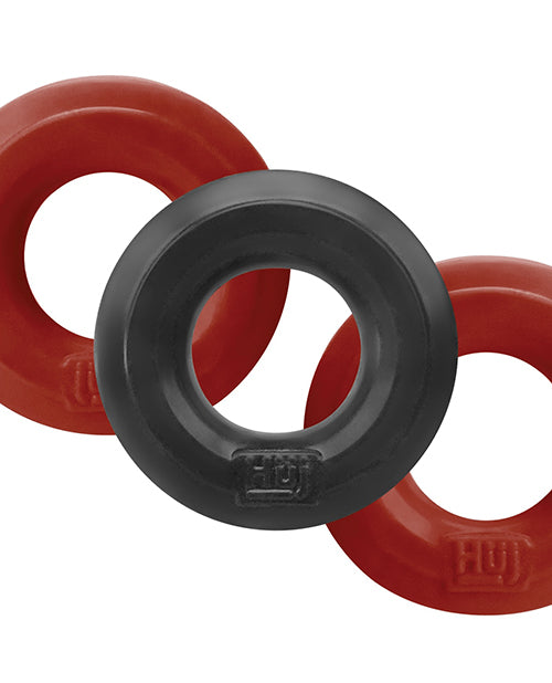 Hunky Junk C - Ring Multi Pack - Cherry/Tar Ice Pack of 3
