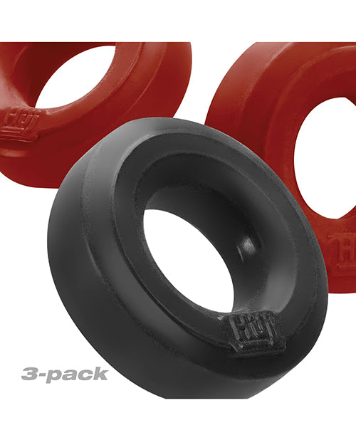 Hunky Junk C - Ring Multi Pack - Cherry/Tar Ice Pack of 3