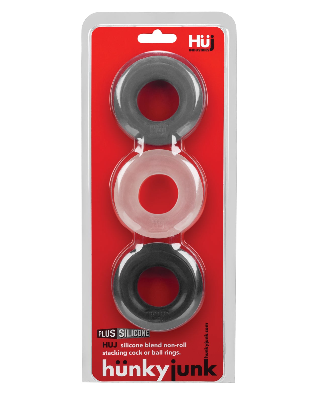Hunky Junk C - Ring Multi Pack - Asst. Colors Pack of 3