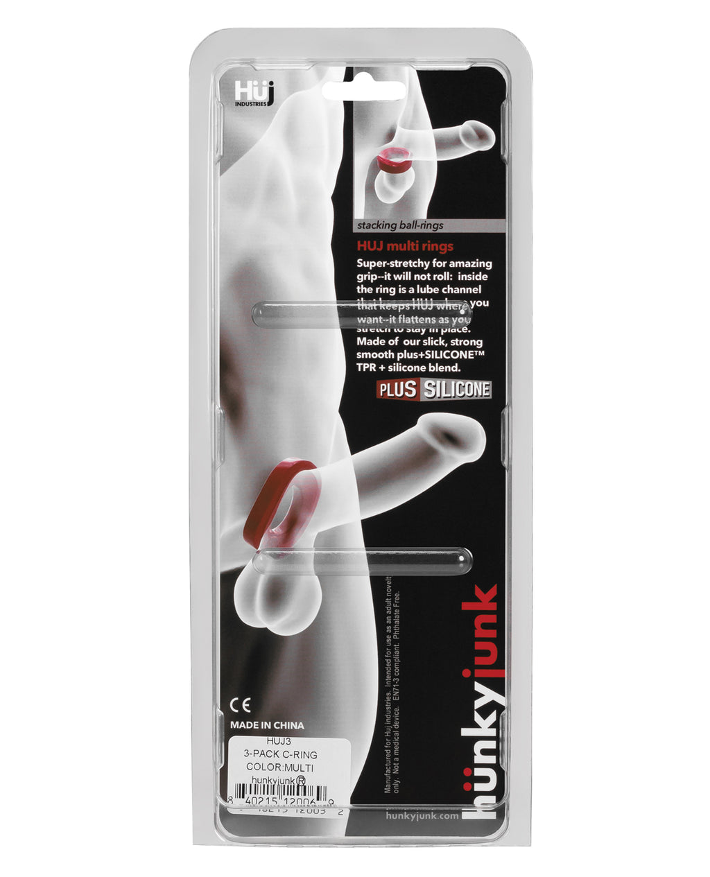 Hunky Junk C - Ring Multi Pack - Asst. Colors Pack of 3