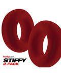 NO ETA Hunky Junk Stiffy 2 Pack Cockrings - Cherry Ice