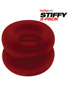 NO ETA Hunky Junk Stiffy 2 Pack Cockrings - Cherry Ice