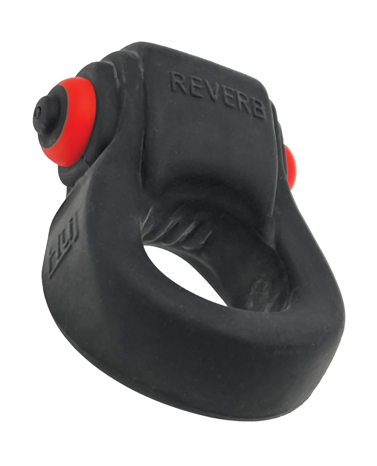 Hunky Junk Revring Cock Ring w/Vibe - Tar w/Red Vibe