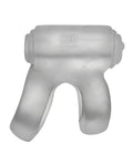 Hunky Junk Revhammer Shaft Vibe Ring - Clear Ice w/Blue Vibe