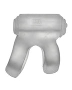 Hunky Junk Revhammer Shaft Vibe Ring - Clear Ice w/Blue Vibe