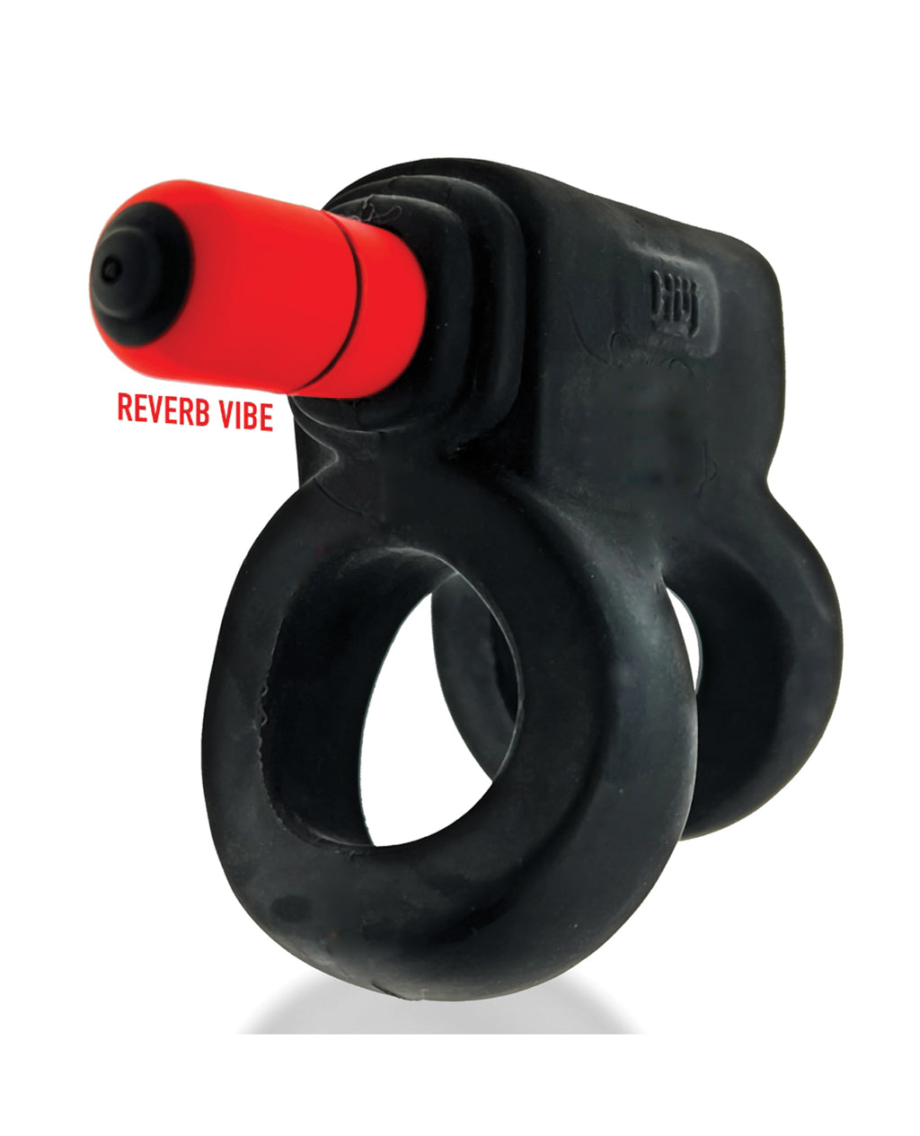 Hunky Junk Revhammer Shaft Vibe Ring - Tar Ice w/Red Vibe