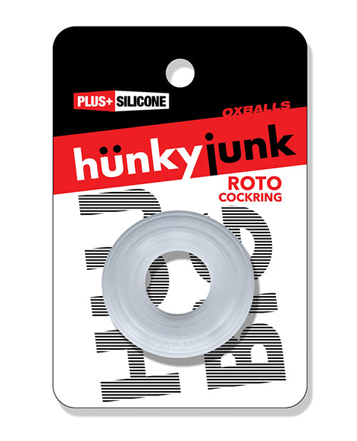 Hunky Junk Roto Cockring - Clear Steam