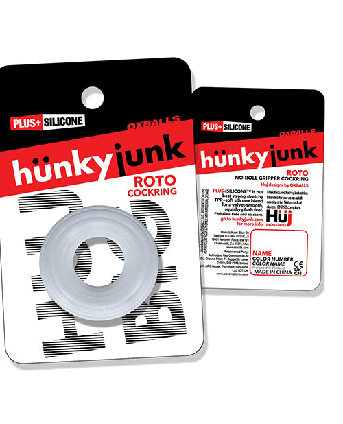 Hunky Junk Roto Cockring - Clear Steam