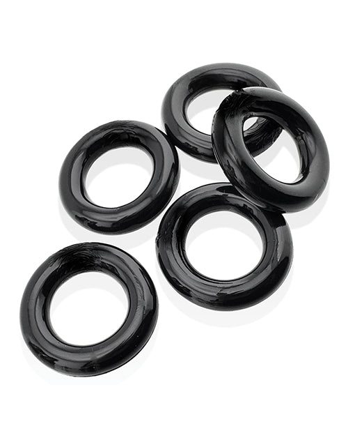 Hunky Junk Jacker 5 Pack Cockrings - Black