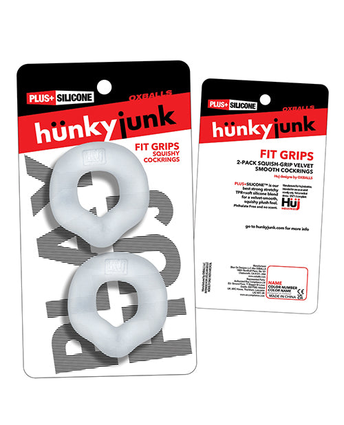 Hunky Junk Fit Grips 2 Pack Ergo - Fit Cockrings - Clear