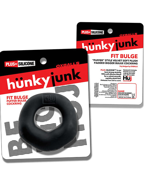 Hunky Junk Fit Bulge Hung - Style Cockring - Black Fog