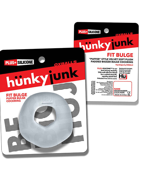 Hunky Junk Fit Bulge Hung - Style Cockring - Clear Steam