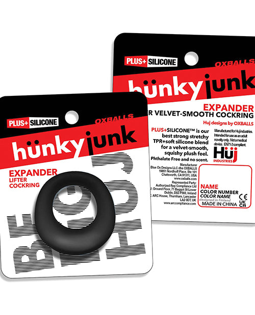 Hunky Junk Expander Slimmer Scoop Cockring - Black Fog